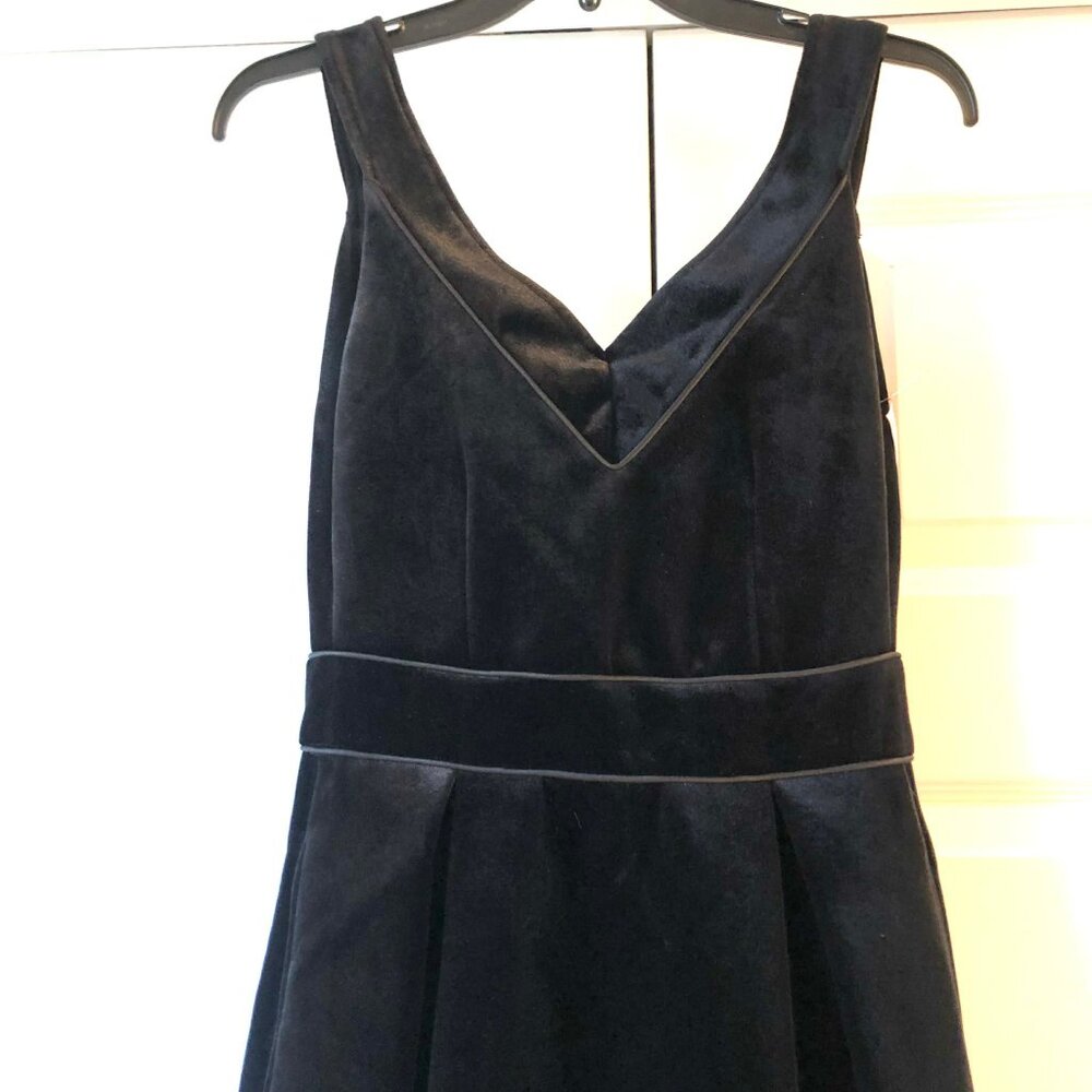 MAJE Reedness Velvet Fit and Flare Mini Dress Black S MSRP $480 NWT - Picture 9 of 13